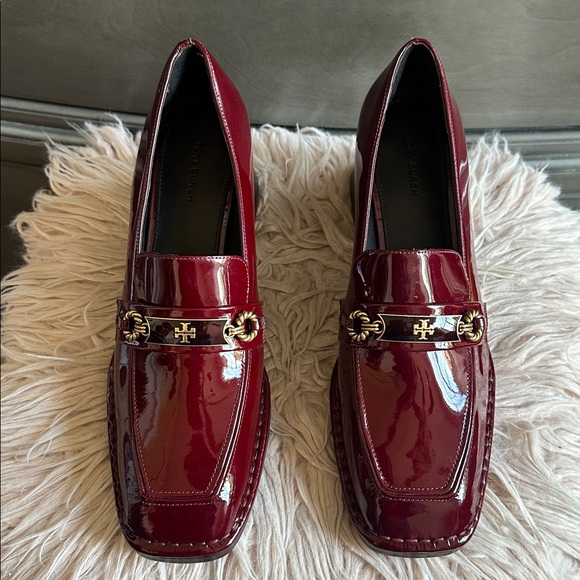 Tory Burch Burgundy Loafers - Picture 2 of 11
